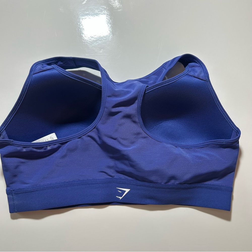Gymshark Racerback Style Blue Sports Bra Size XL - Picture 2 of 4